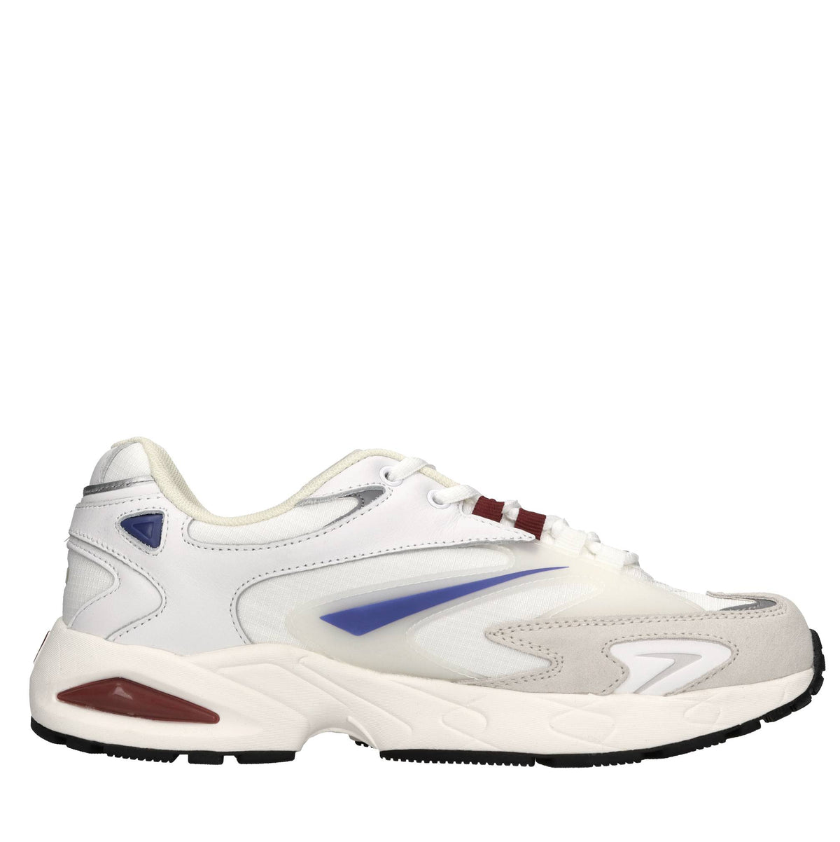 Sneakers in pelle e tessuto 