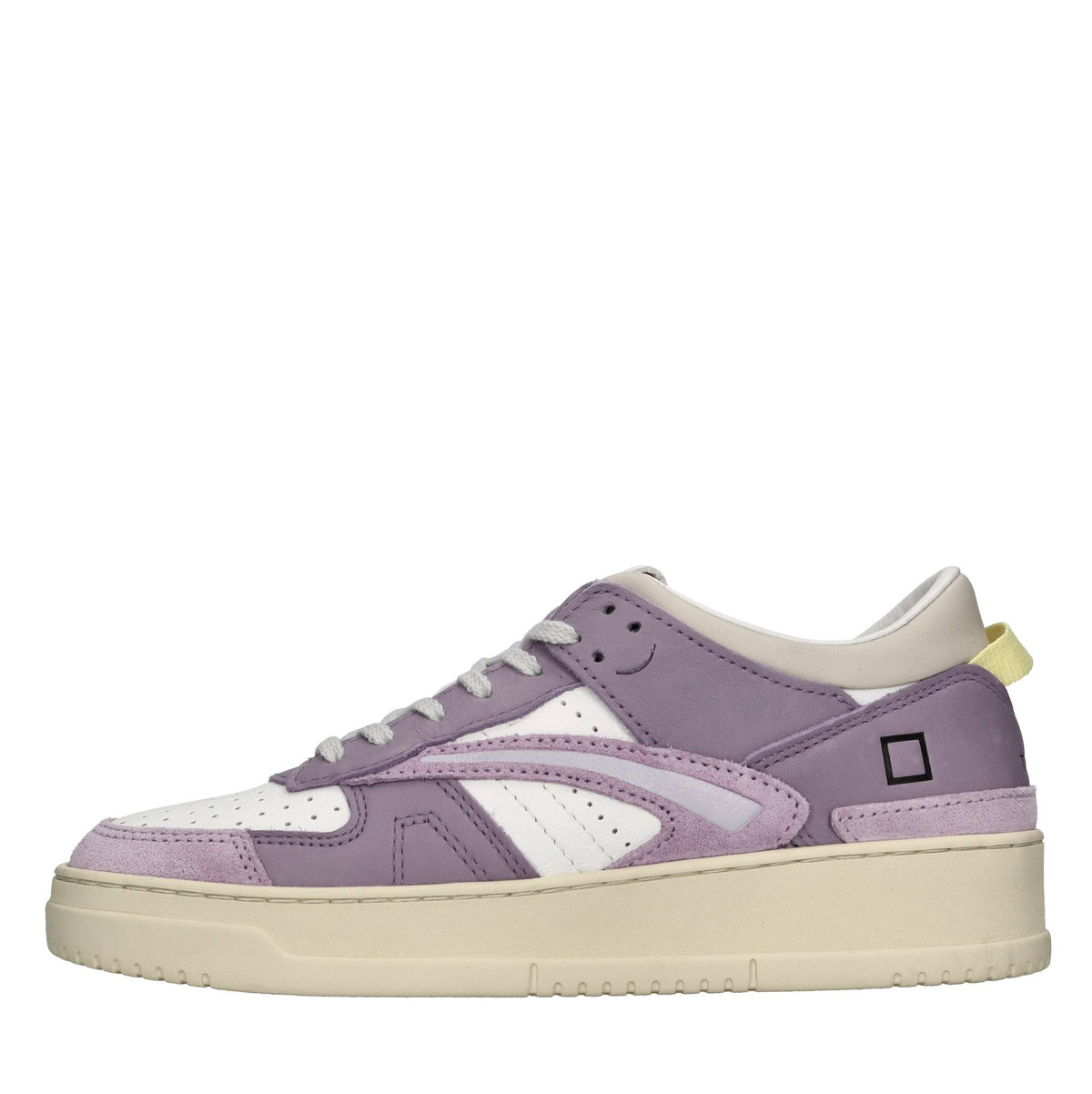 Sneakers in pelle e tessuto 