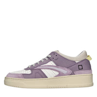 Sneakers in pelle e tessuto 