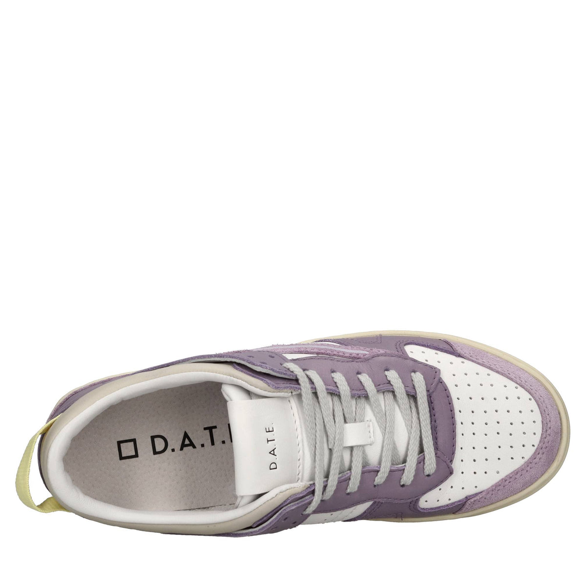 Sneakers in pelle e tessuto 