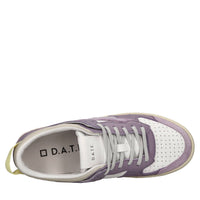Sneakers in pelle e tessuto 