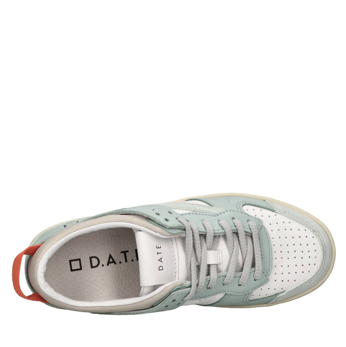 Sneakers in pelle e tessuto 