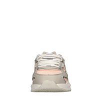 Sneakers in pelle e tessuto 