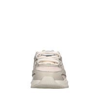 Sneakers in pelle e tessuto 