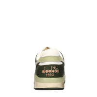Sneakers in pelle e tessuto 