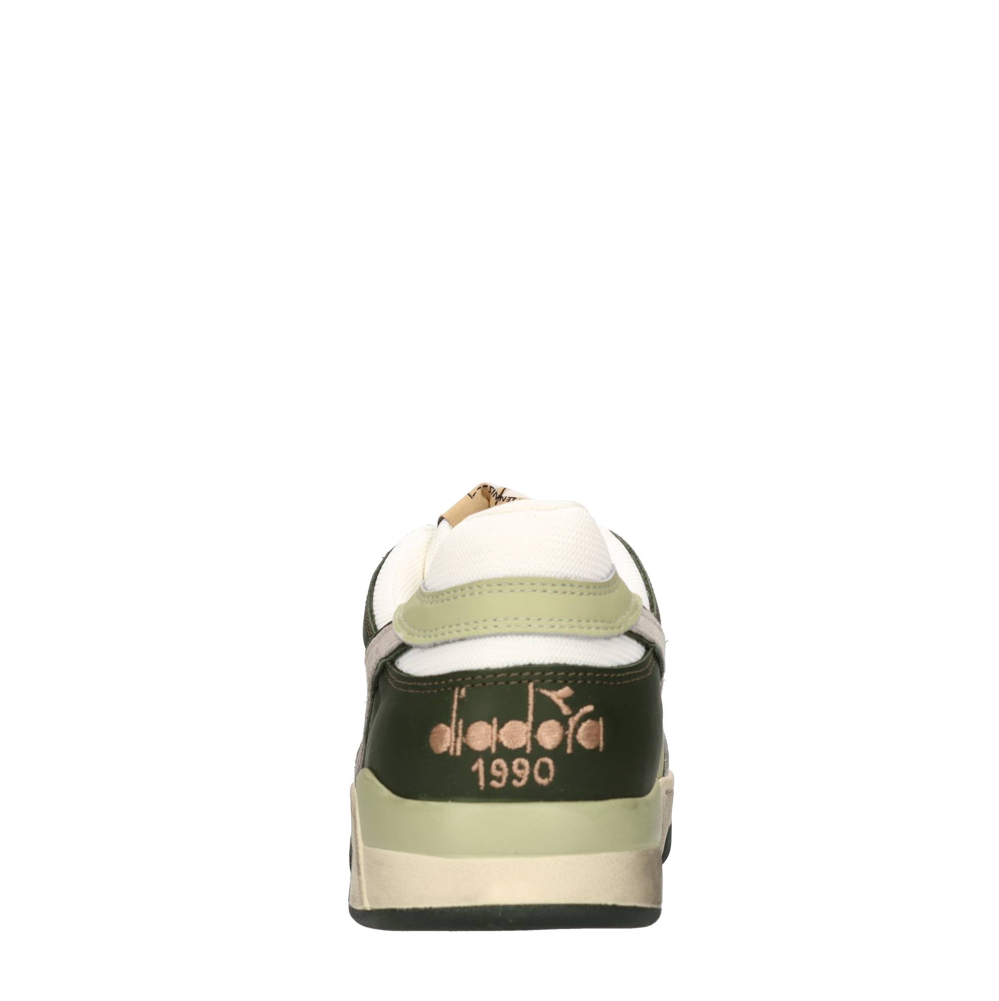 Sneakers in pelle e tessuto 