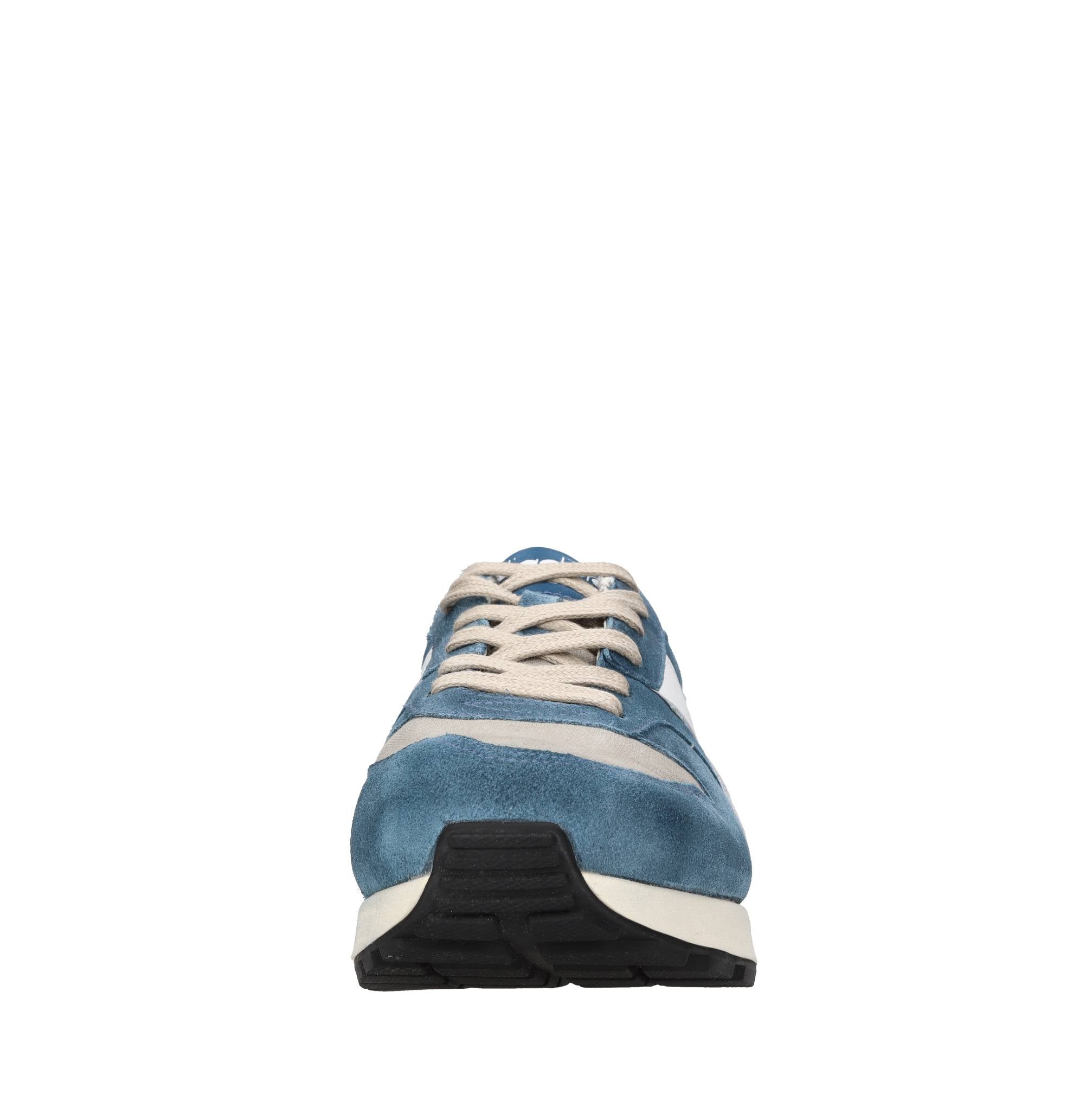 Sneakers in camoscio e tessuto 