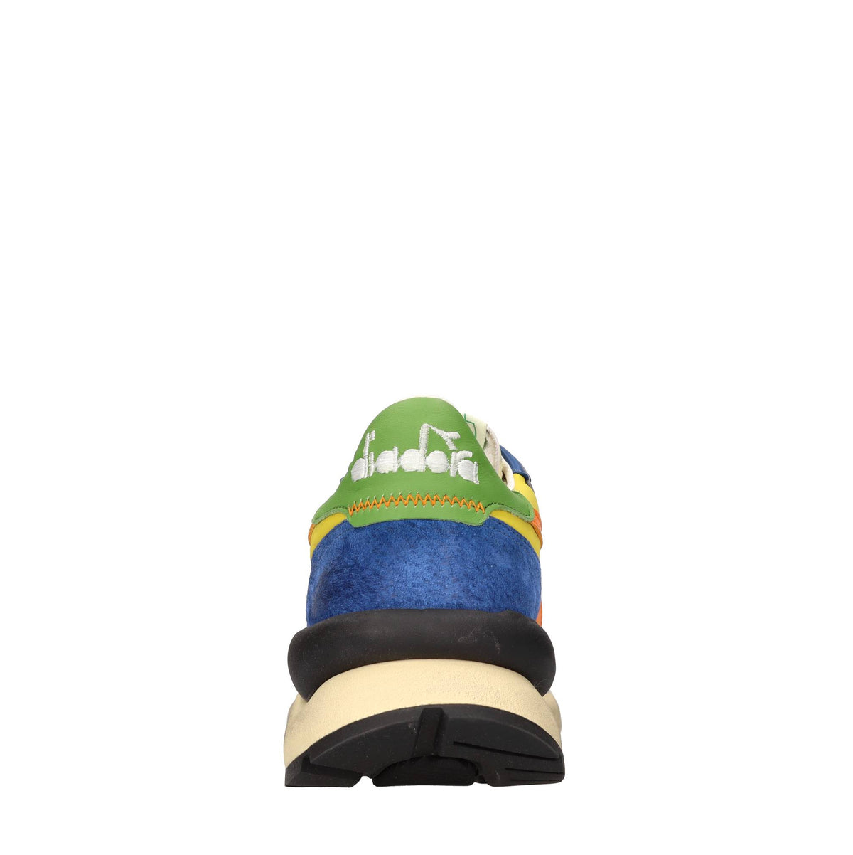 Sneakers in pelle e tessuto 