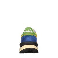 Sneakers in pelle e tessuto 