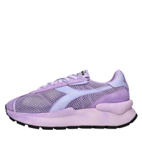 Sneakers in pelle e tessuto 
