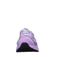 Sneakers in pelle e tessuto 
