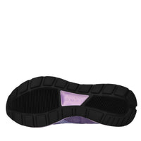 Sneakers in pelle e tessuto 