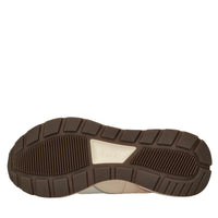Sneakers in pelle e tessuto 