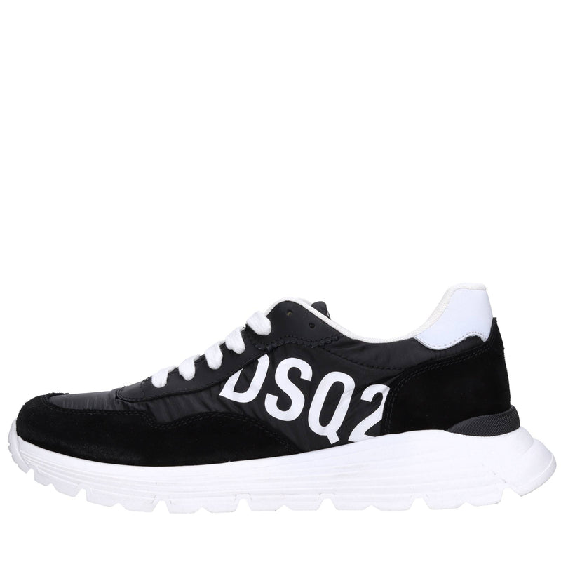 Sneakers in tessuto e camoscio 