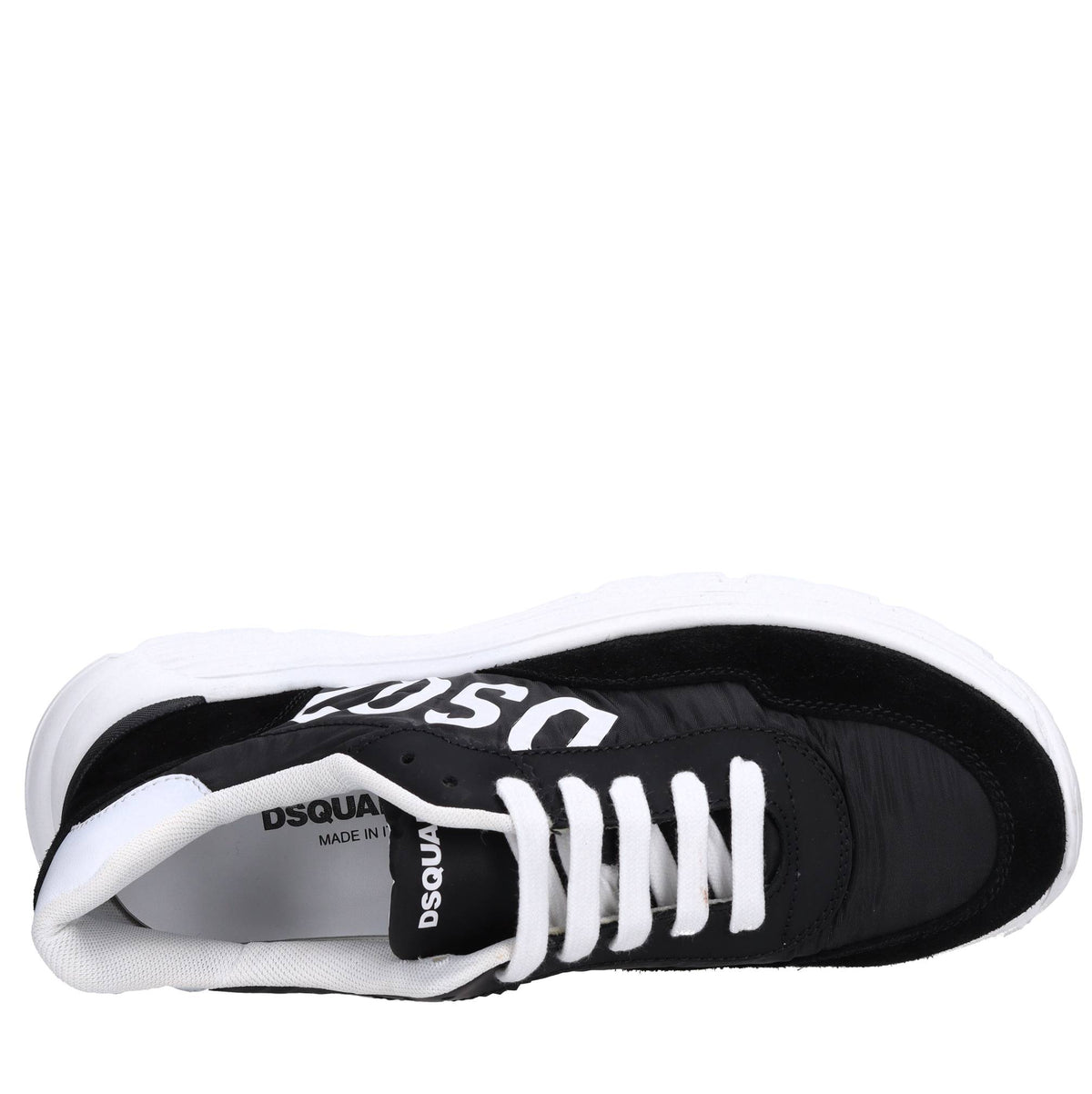 Sneakers in tessuto e camoscio 
