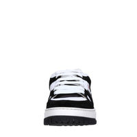 Sneakers in pelle e tessuto 