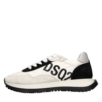 Sneakers in pelle e tessuto 