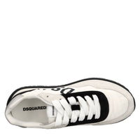Sneakers in pelle e tessuto 
