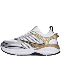 Sneakers in tessuto ed ecopelle 