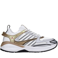 Sneakers in tessuto ed ecopelle 