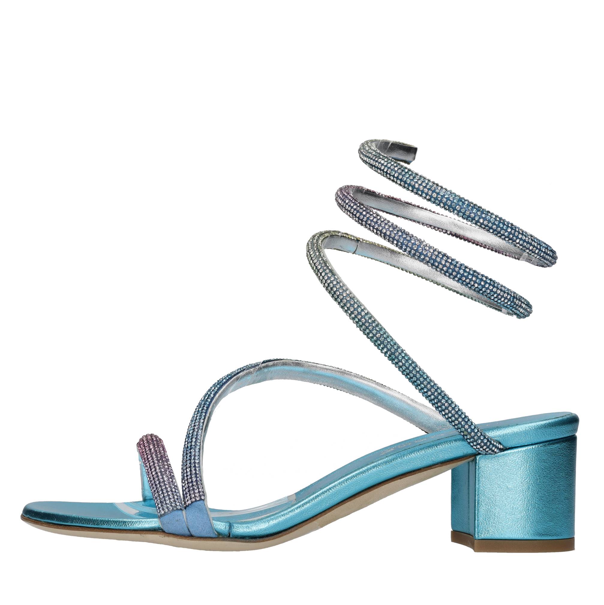 Sandali in pelle e strass 