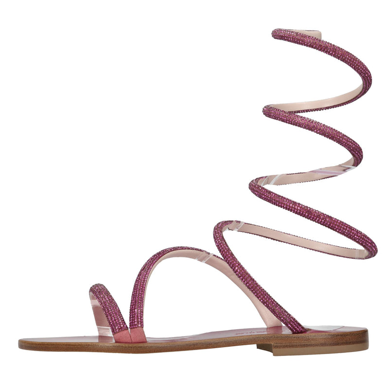 Sandali flat in pelle 