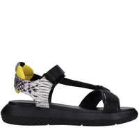 Sandali Swing in pelle, ecopelle e tessuto 