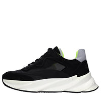 Sneakers in pelle e tessuto 