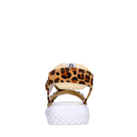 Sandali Suede in pelle, ecopelle e tessuto 