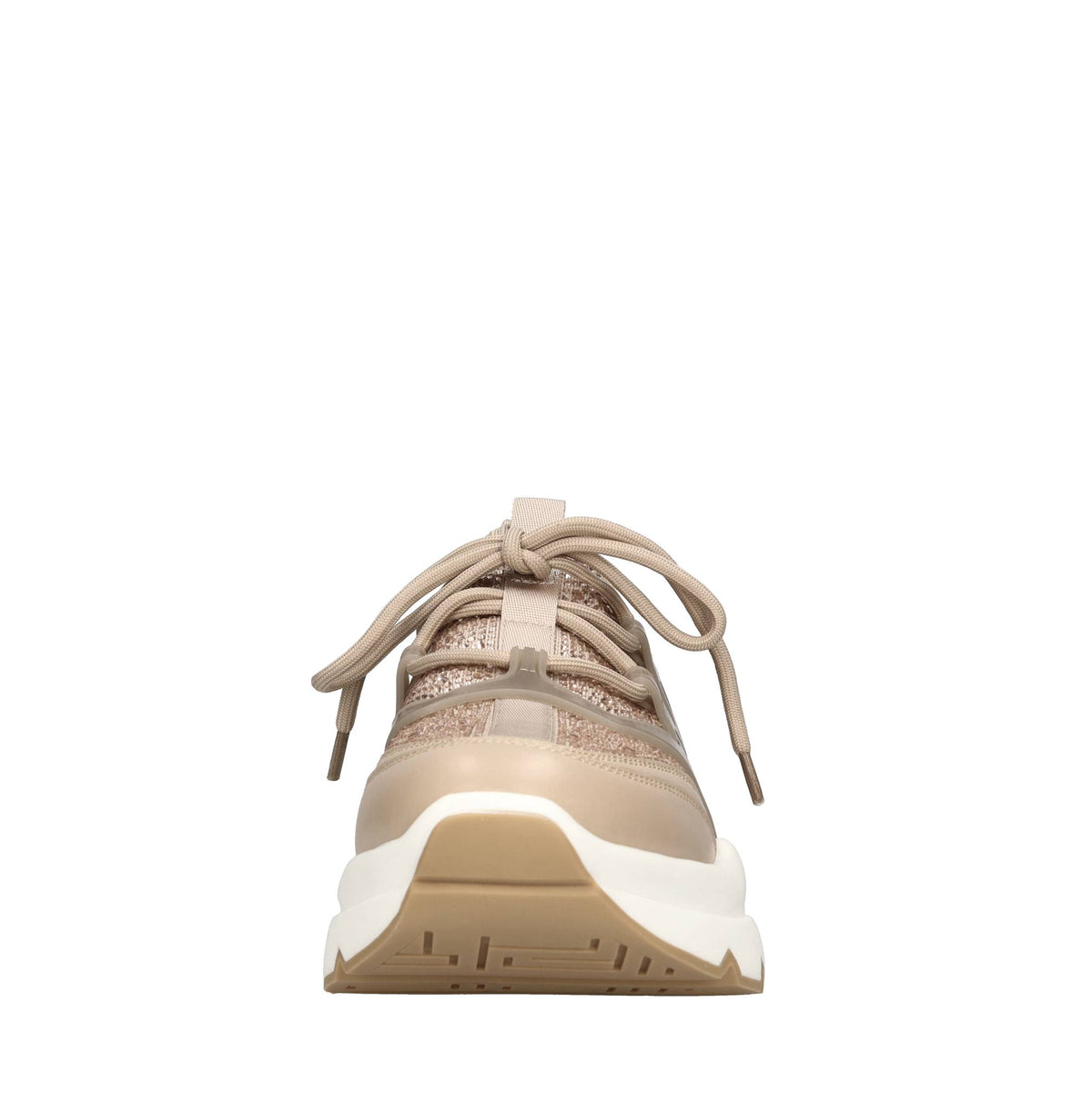 Sneakers in pelle e tessuto 