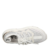 Sneakers in pelle e tessuto 