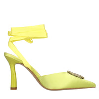Décolleté slingback in raso 