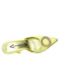 Décolleté slingback in raso 