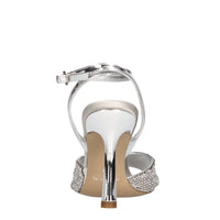 Sandali in raso e strass 