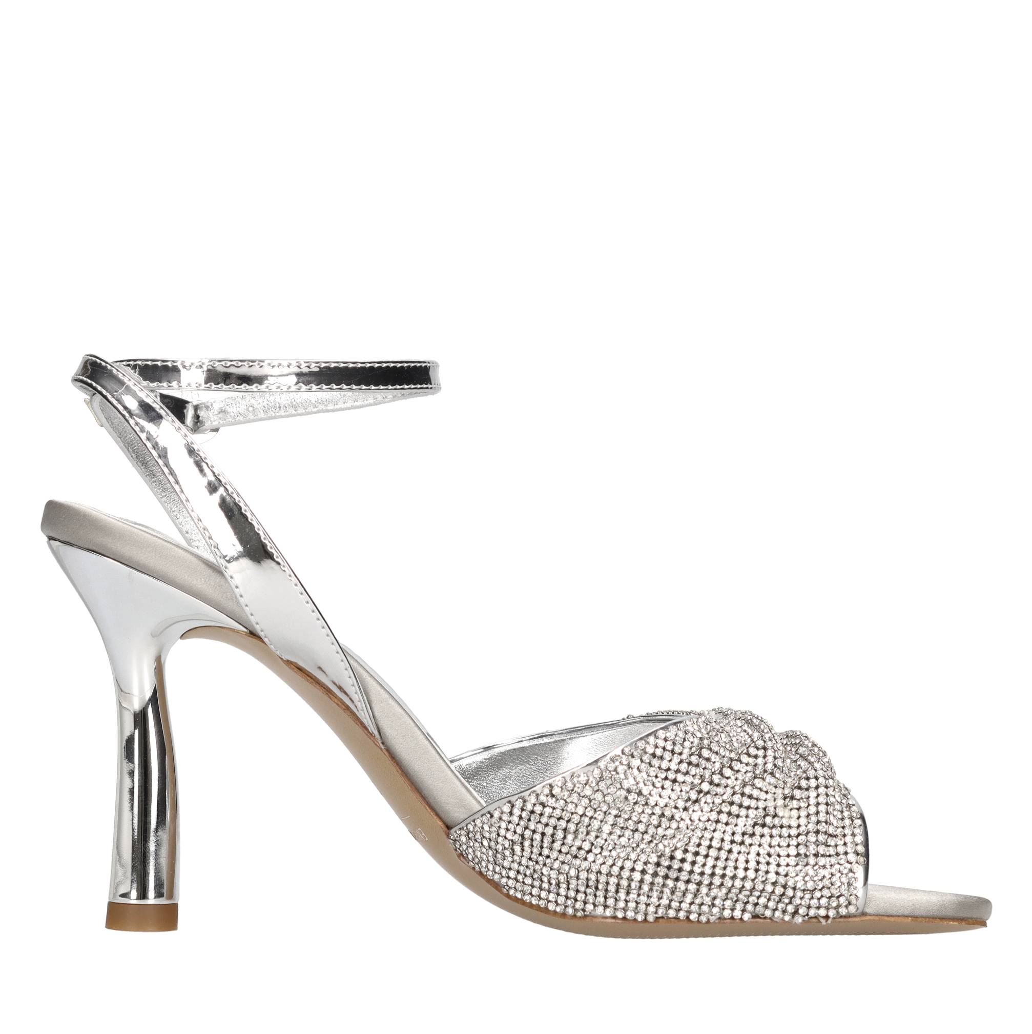 Sandali in raso e strass 
