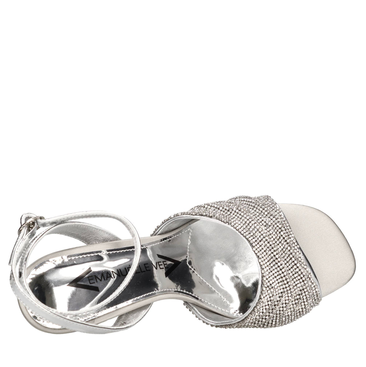 Sandali in raso e strass 