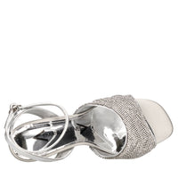 Sandali in raso e strass 