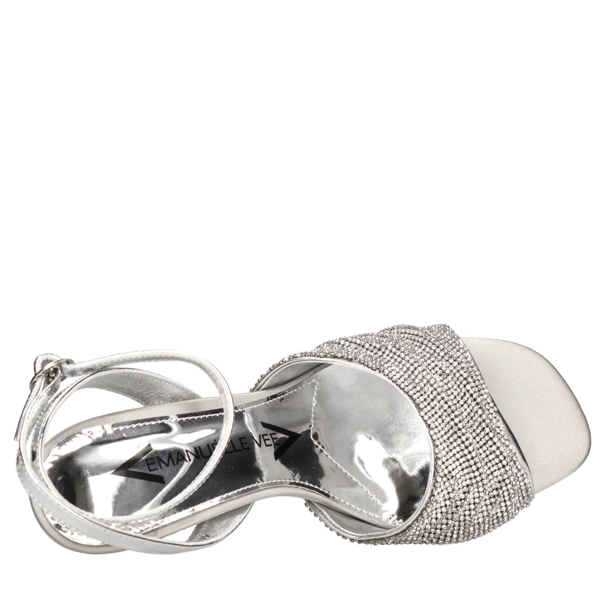 Sandali in raso e strass 