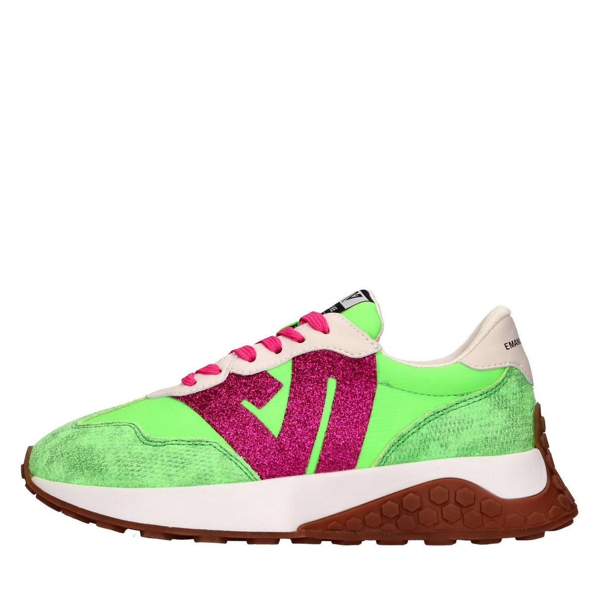 Sneakers in camoscio e tessuto 