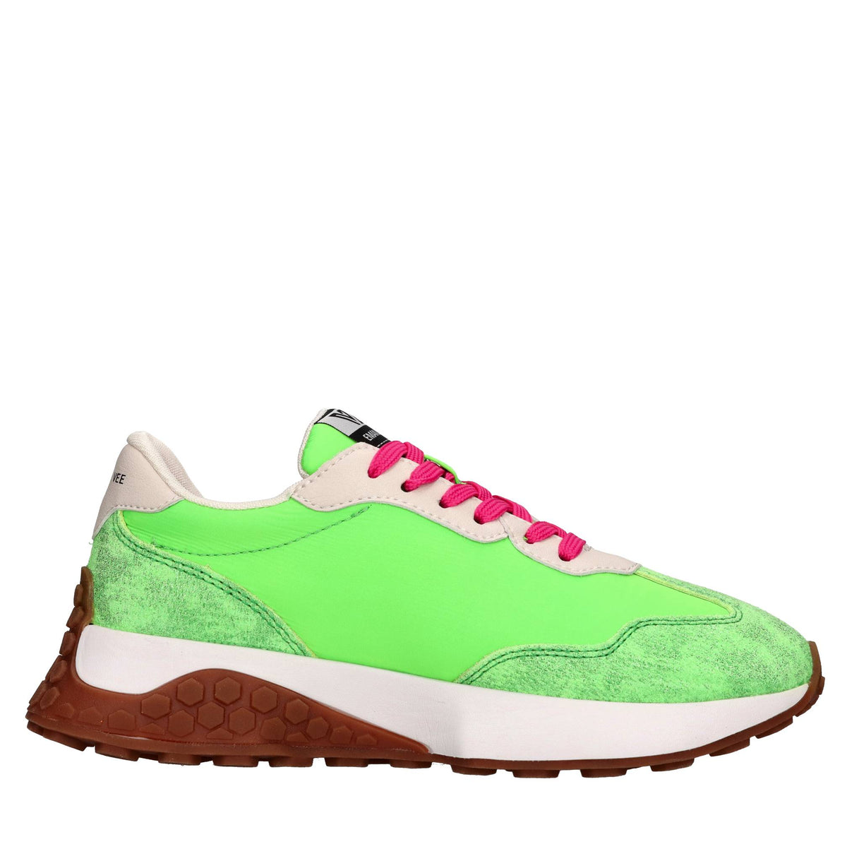 Sneakers in camoscio e tessuto 