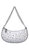 ERMANNO FIRENZE Borsa in ecopelle con occhielli argento