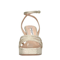 Sandali in tessuto e glitter 