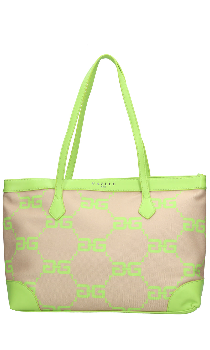 Borsa in tessuto ed ecopelle 