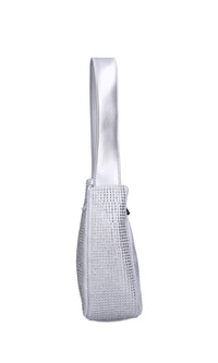 Borsa in tessuto ecopelle e strass 