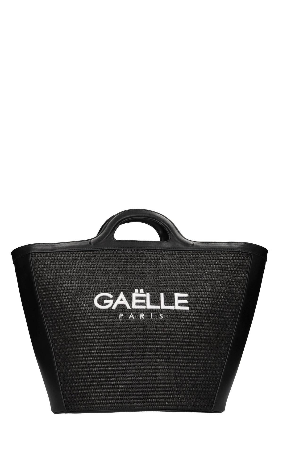 Borsa in ecopelle e raffia 