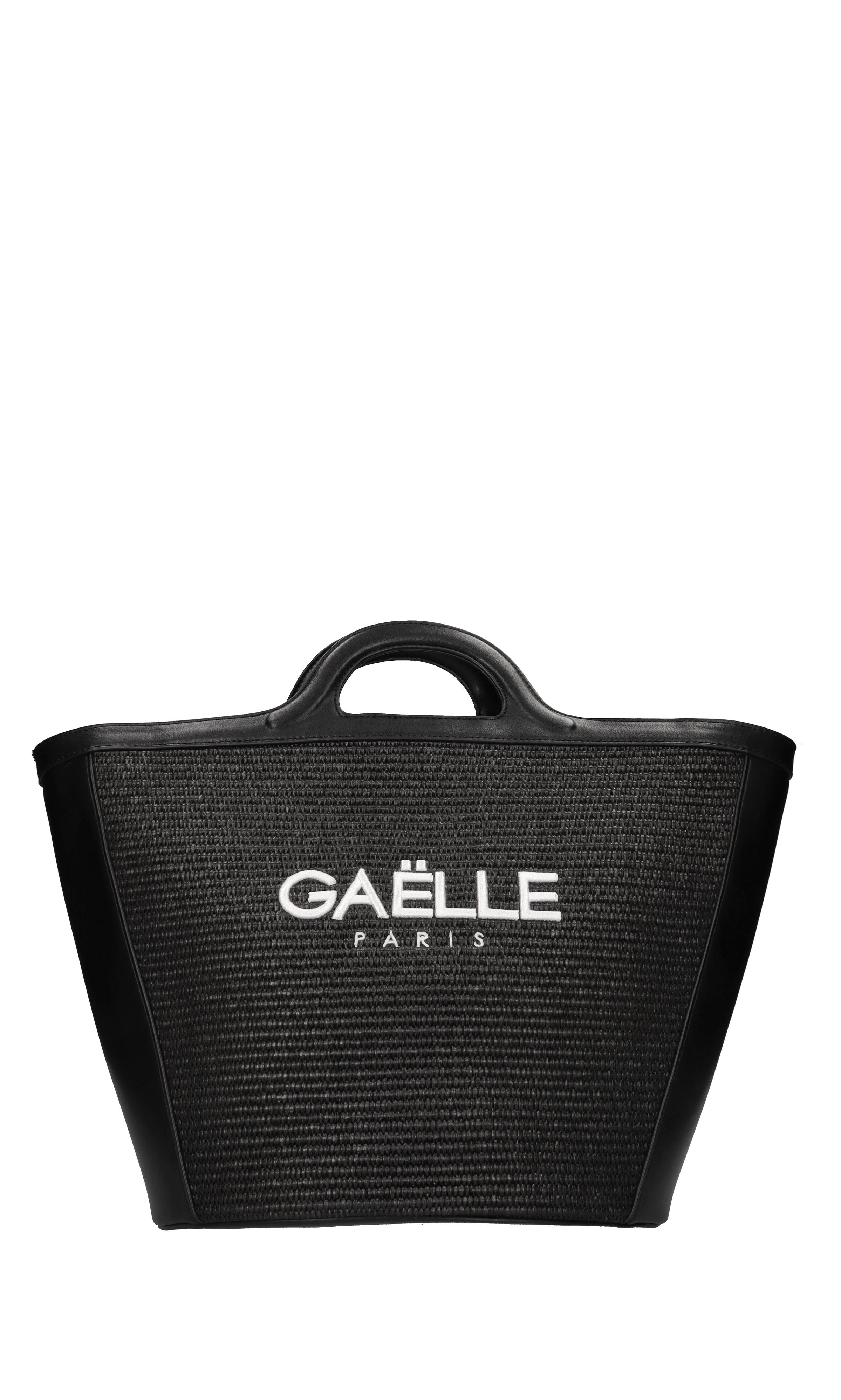 Borsa in ecopelle e raffia 