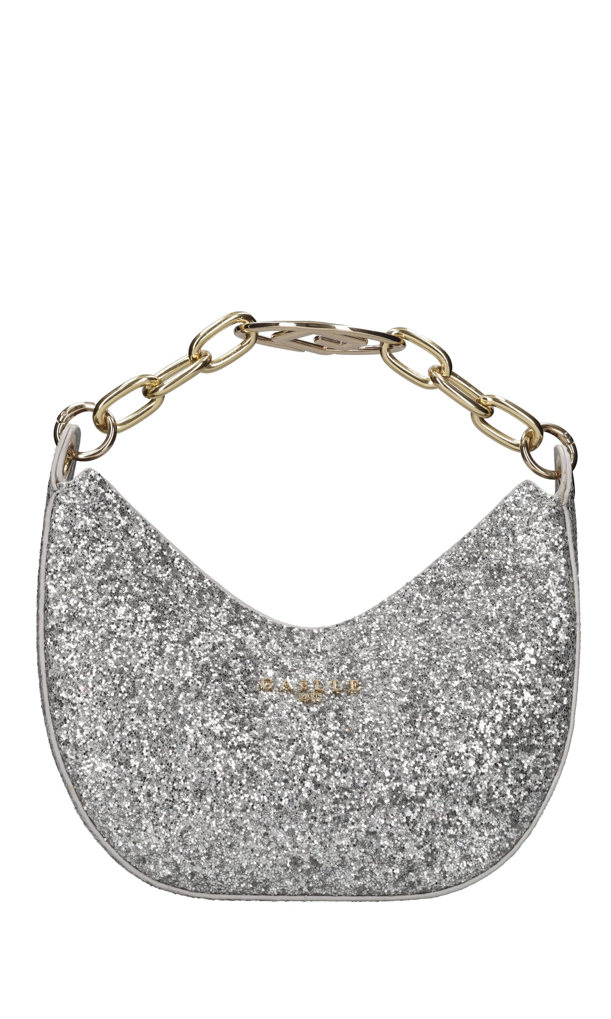 Borsa in ecopelle e glitter 