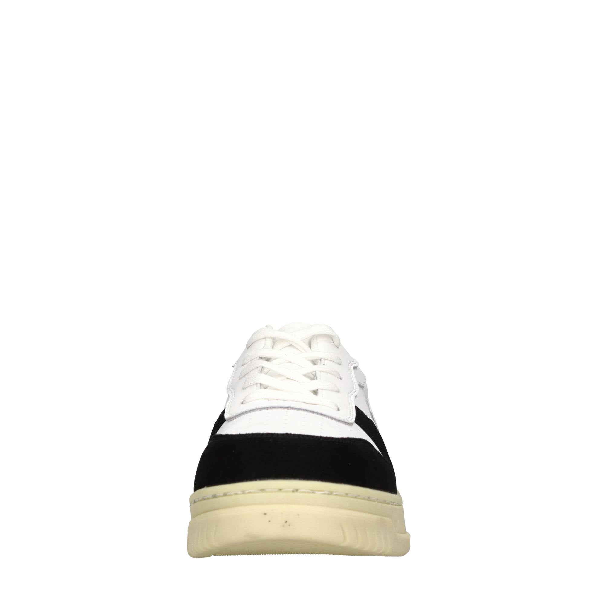 Sneakers in pelle e tessuto 