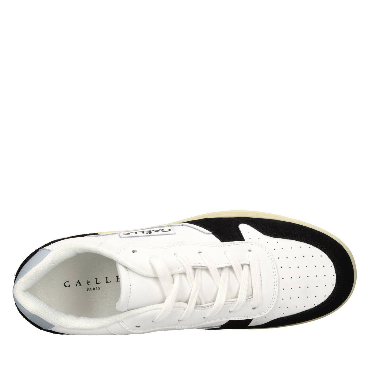Sneakers in pelle e tessuto 