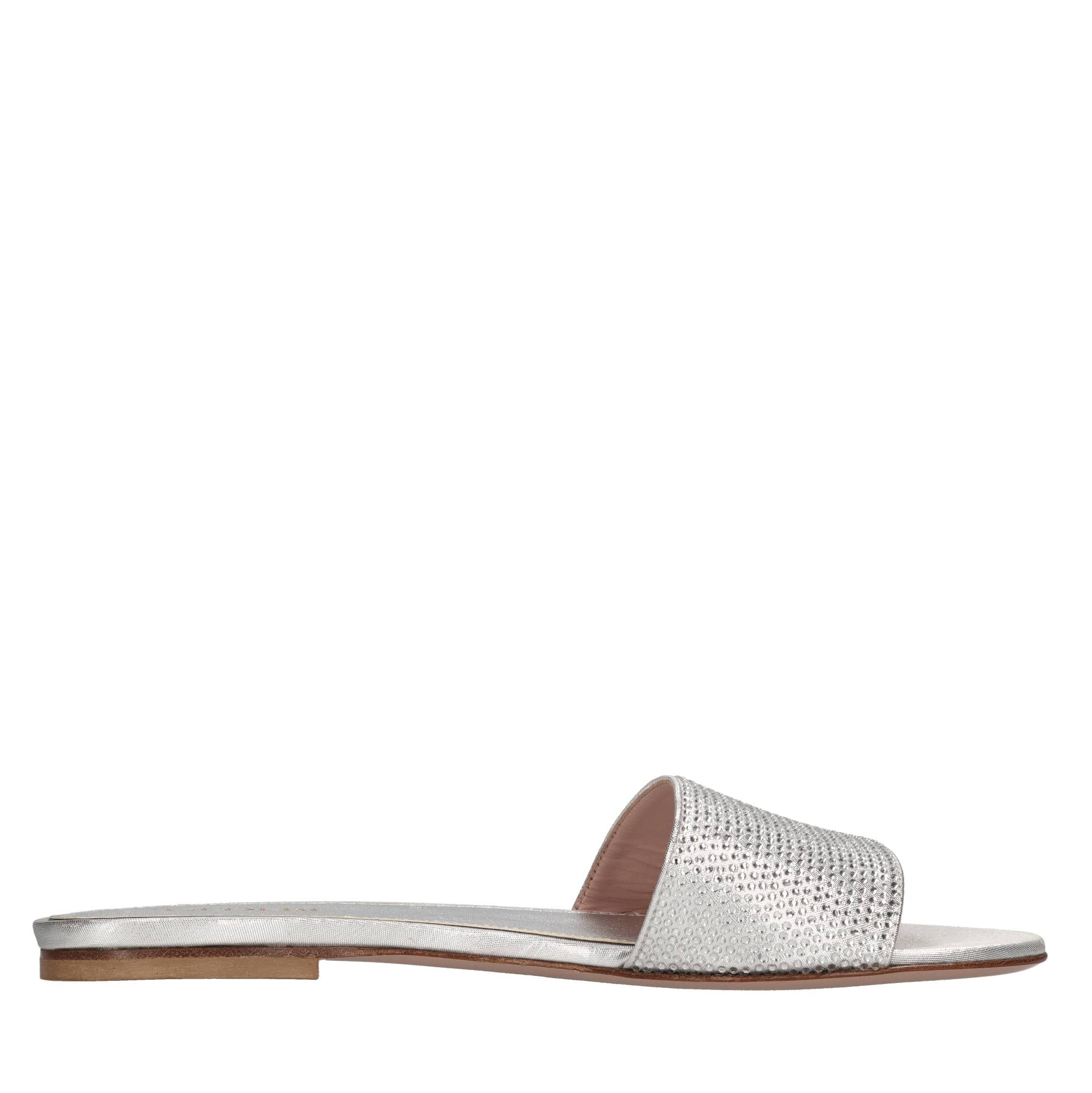Mules Cassis in tessuto e strass 